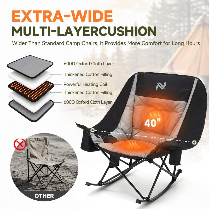 Aurella Heated Foldable Rocking Chair