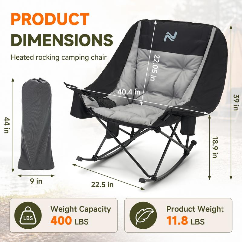 Aurella Heated Foldable Rocking Chair